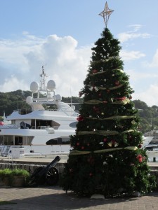 Christmas Tree And yacht In St Thomas